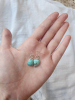 Small turquoise drop earrings