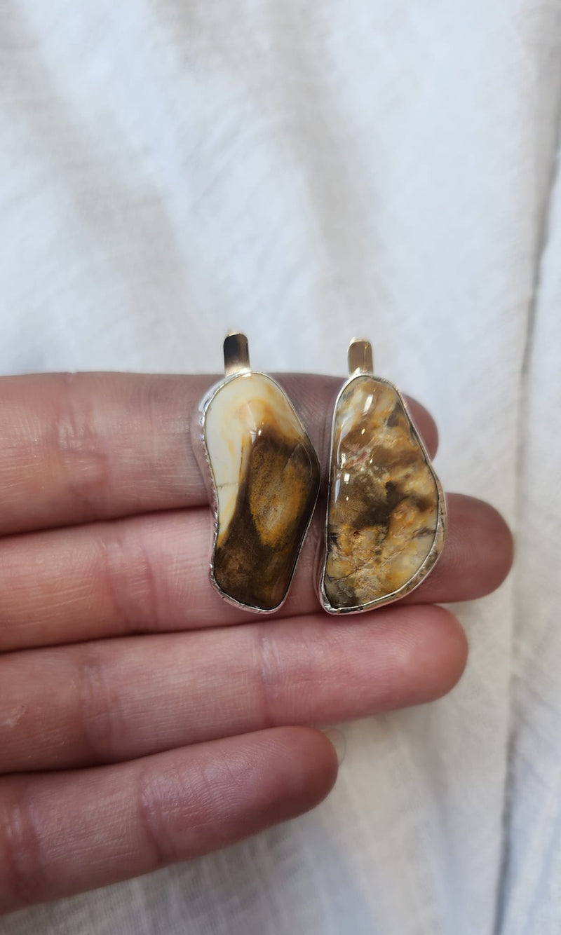 Peanut wood earrings