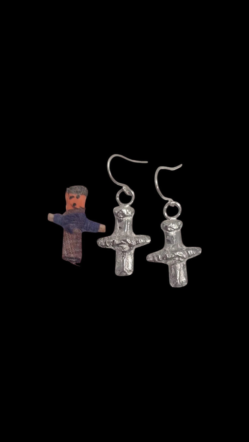 Worry Doll Earrings ( Silver Option 1)
