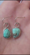 Small turquoise drop earrings