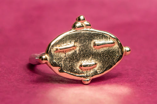 Gold reflection ring