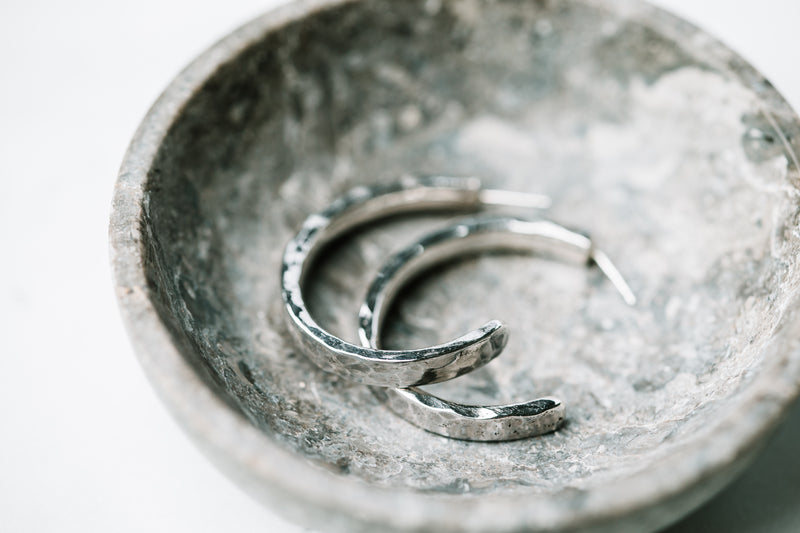 Hammered Hoop Earrings